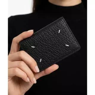 MAISON MARGIELA 4 스티치 슬림 2 카드 홀더 - 블랙 / SA1VX0011P4455T8013