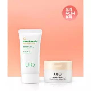 매장정품 UIQ 바이옴 베리어 콜라겐 퍼밍 클렌징밤_100ML + 레미디 마일드 선크림_50ml