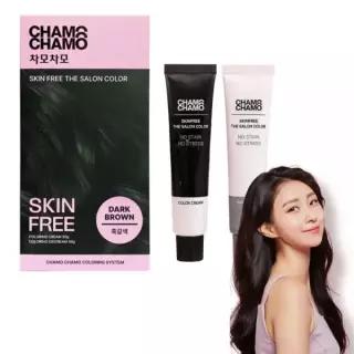 차모차모염색제 송채환염색약 순한 착색없는 스킨프리 흑갈색
