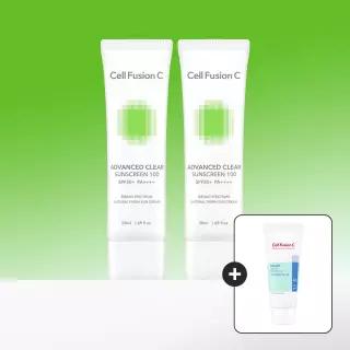 1+1 셀퓨전씨 어드밴스드 클리어 썬스크린 100 SPF50+ PA++++ 50ml, 2개 1030433