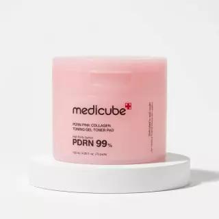[쿨링광채]메디큐브 PDRN 핑크 콜라겐 토닝 겔 토너패드 70매 기획(본품70매+겔패드10매)