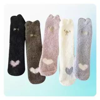 극세사 산모양말 방한 산모 강아지 따뜻한 여성 양말 여성수면양말 겨울수면양말