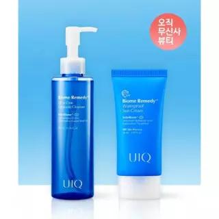 매장정품 UIQ 바이옴 레미디 워터 프루프 선크림_50ml + 올인원 앰플 클렌저 200ml