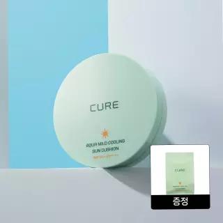 리필 1개 증정 김정문알로에 아쿠아 마일드 쿨링 선쿠션 25g (SPF50+,PA++++) 1030416