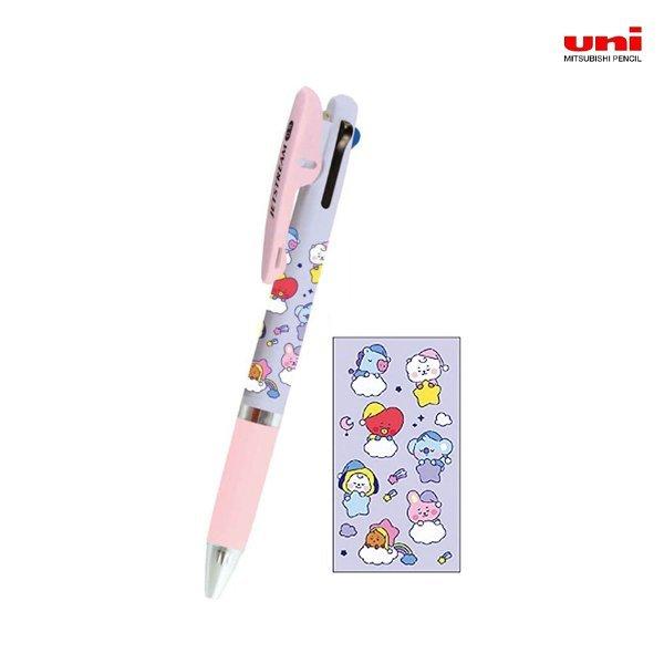 유니 제트스트림 3색 캐릭터 볼펜 BT21 0.5mm