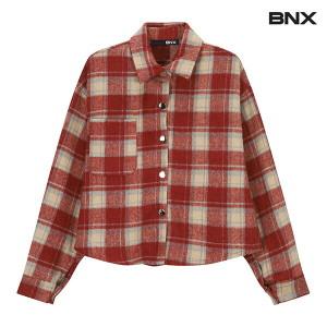 비엔엑스. 체크 카라 원 포켓 크롭 남방 셔츠 (BW4BL011L0)