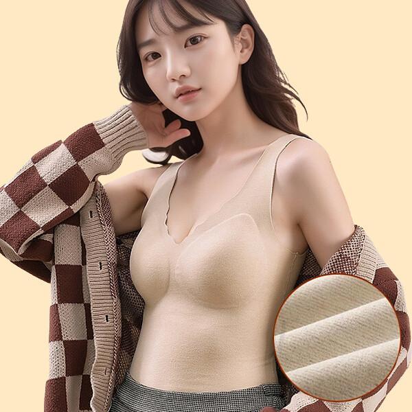 상품 01. 따뜻하고 슬림한 캐시미어 웜 브라 슬립 런닝 나시 양모 발열내의 브라탑 촘촘한 양모직조 무료배송