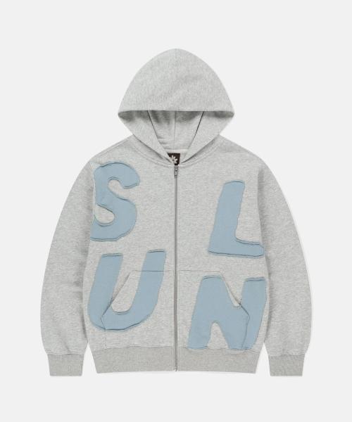 Capital Zip Up Hoodie Heather Grey