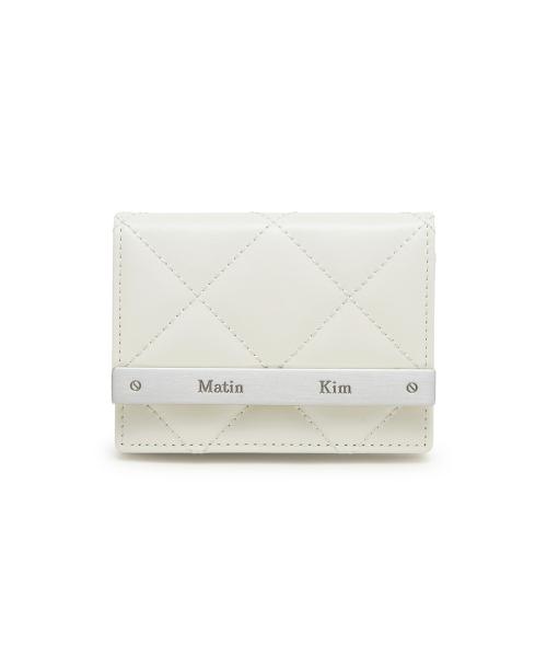 PUFF QUILT WALLET IN IVORY