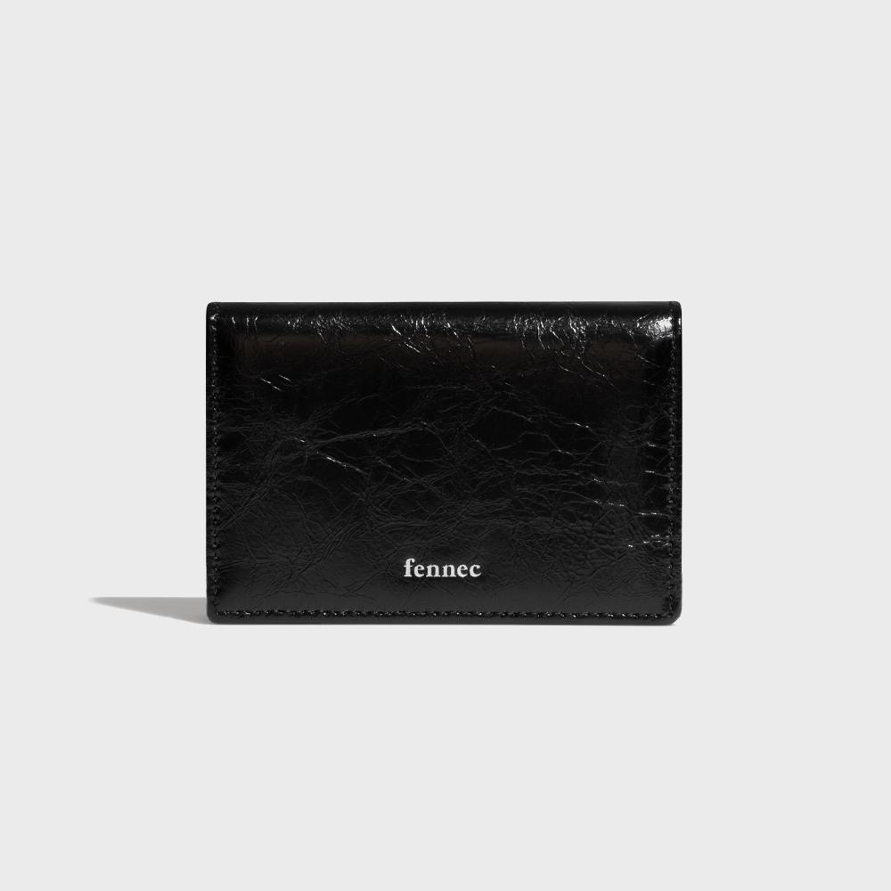 CRINKLE NAME POCKET - BLACK
