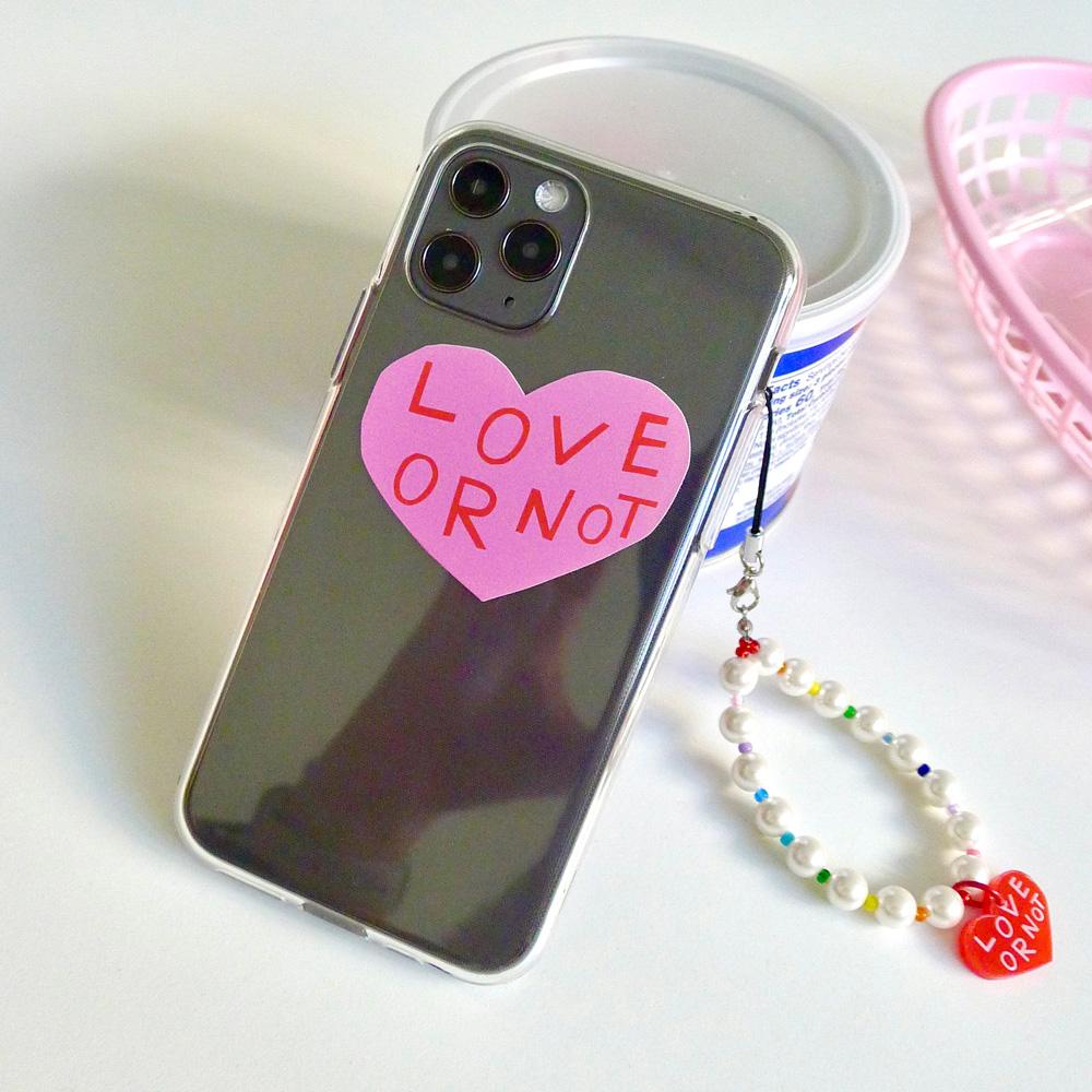 GalaxyS26시리즈입고[젤하드]Pink Loveornot Clear Jell-Hard Phonecase