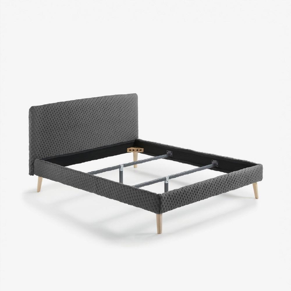 딜라 스페인 직수입 커버분리형 패브릭 침대프레임(몽셀그레이) 킹사이즈 170x202cm