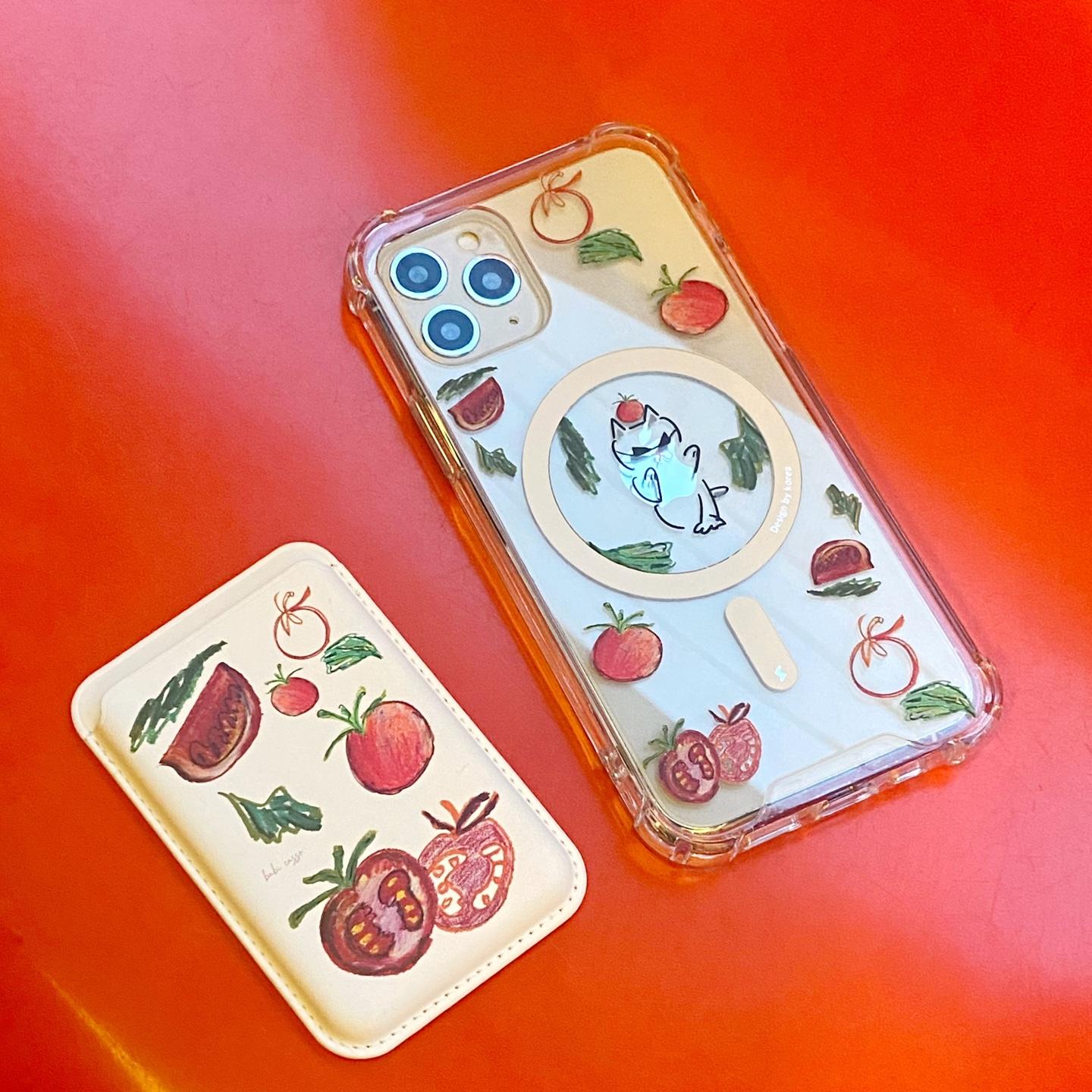 [Magsafe]Tomato Case & Leather CardPocket Set