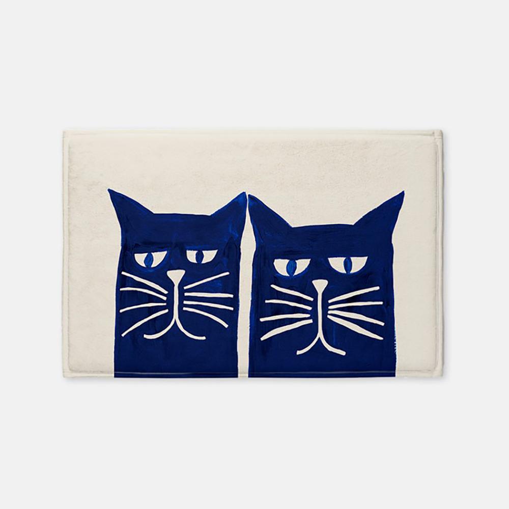 [29CM 단독] 낸시 맥키 작가, Two blue cats 발매트