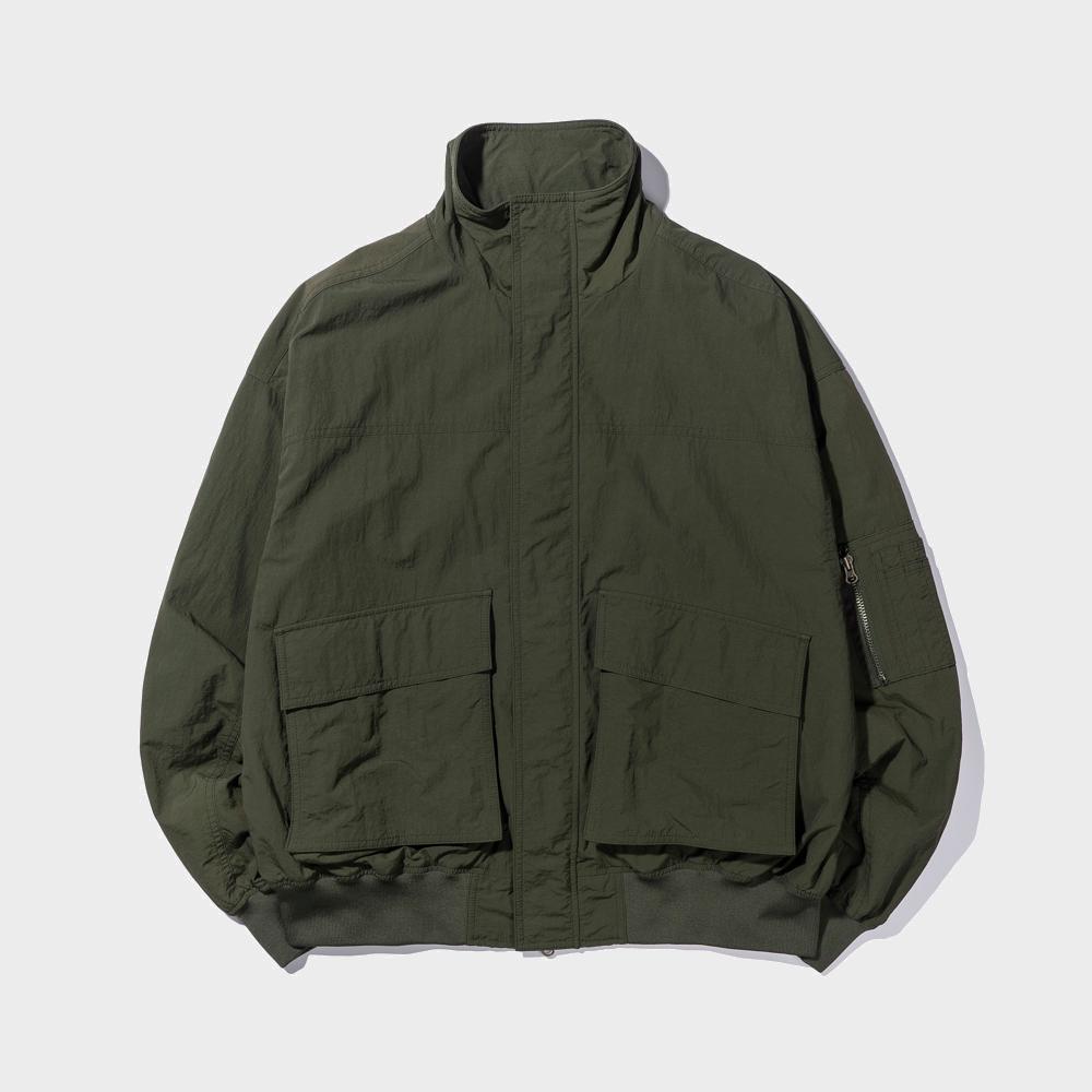 PUCKERING POCKET JUMPER  KHAKI