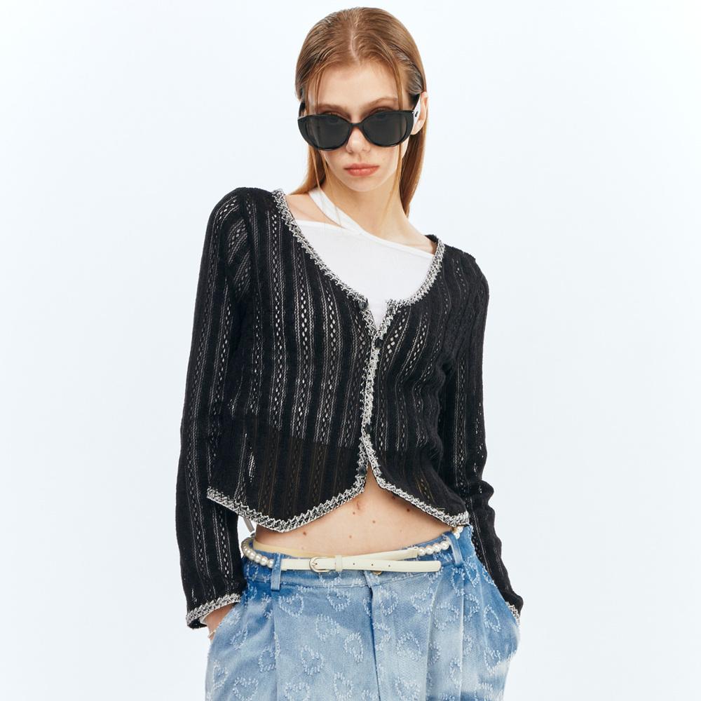 Black Cardigan Woman