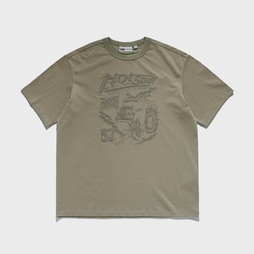 EMBROIDERY COMIC T-SHIRTS / SAND