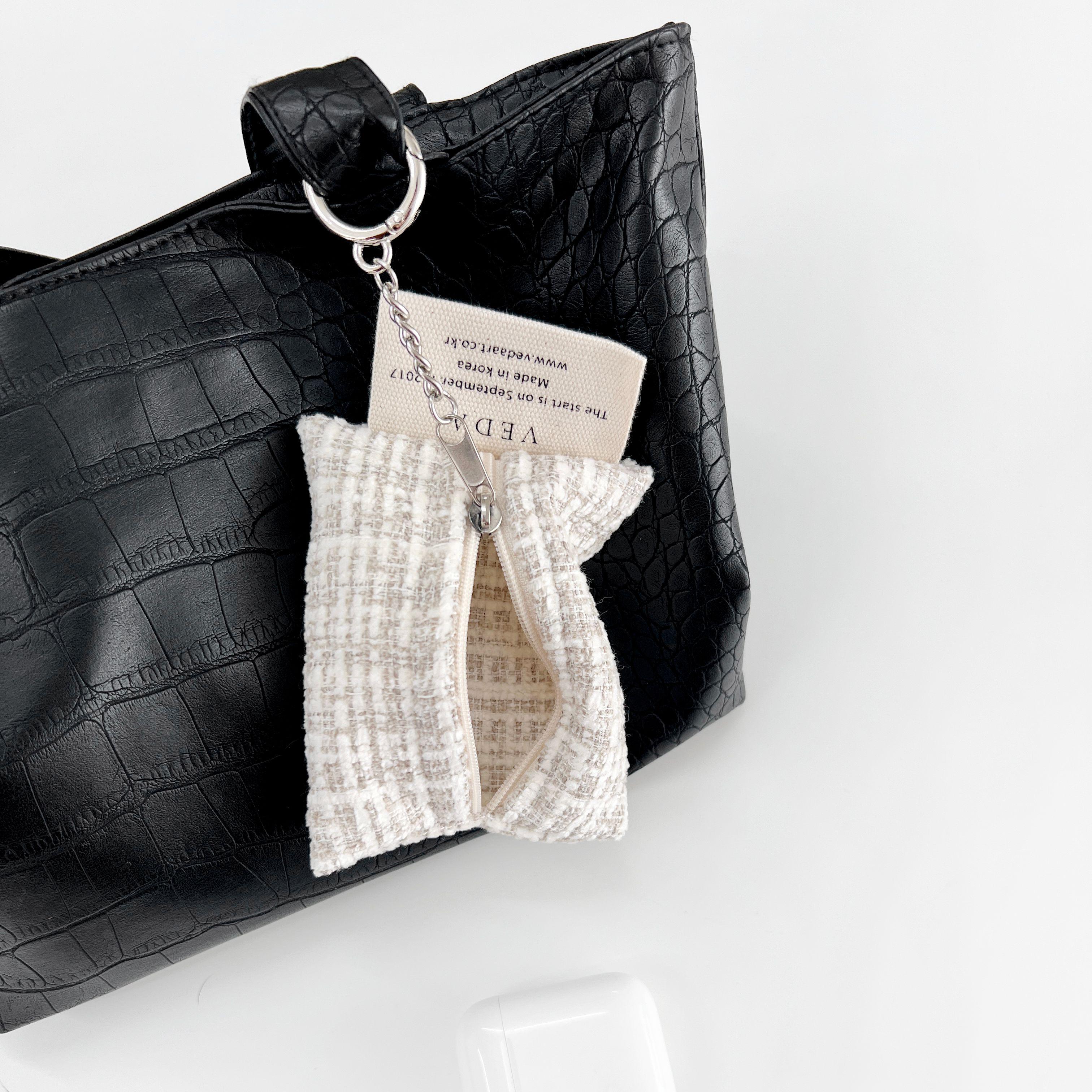 베다 미니파우치 키링_트위드 베이지 Veda pouch mini keyring [tweed beige]