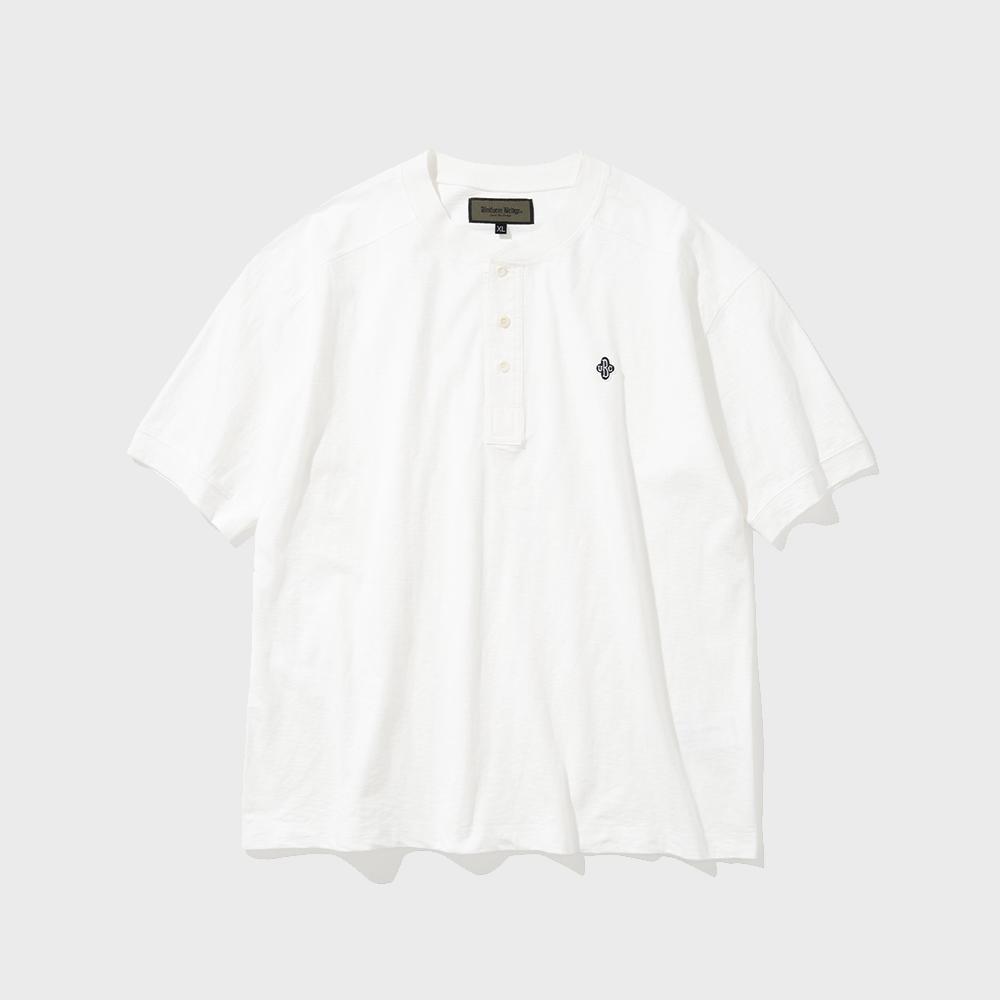 UBC slub henly neck s/s tee white