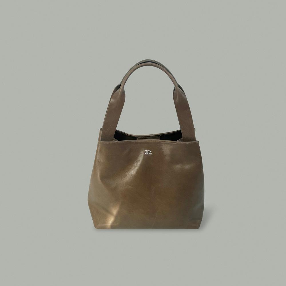 Square tote bag-khaki