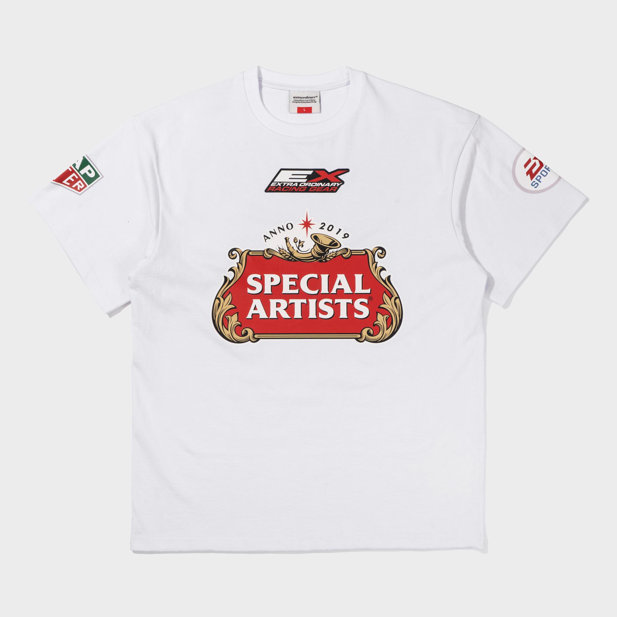 RACING SYMBOL TEE  WHITE