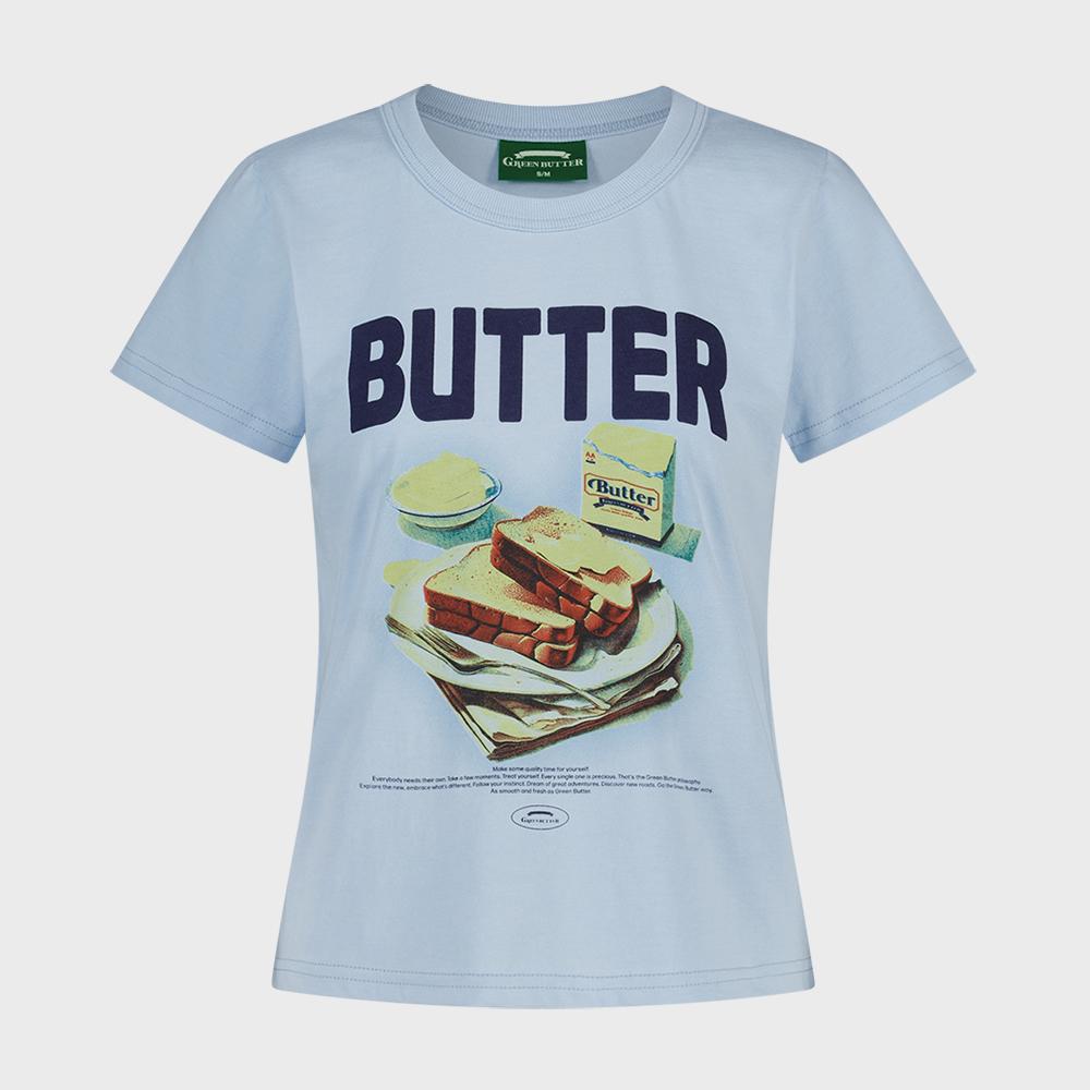 Butter Toast Tee (Light Blue)