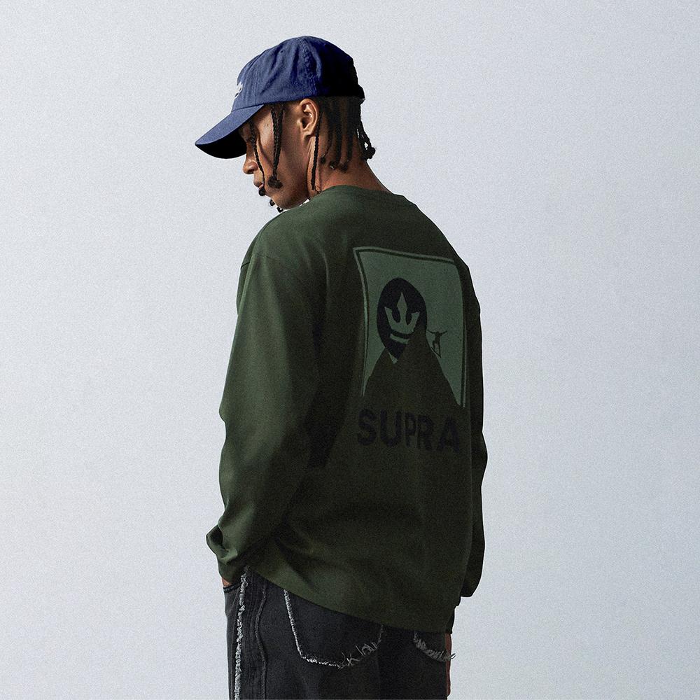 그래픽 긴팔 티셔츠(KHAKI)