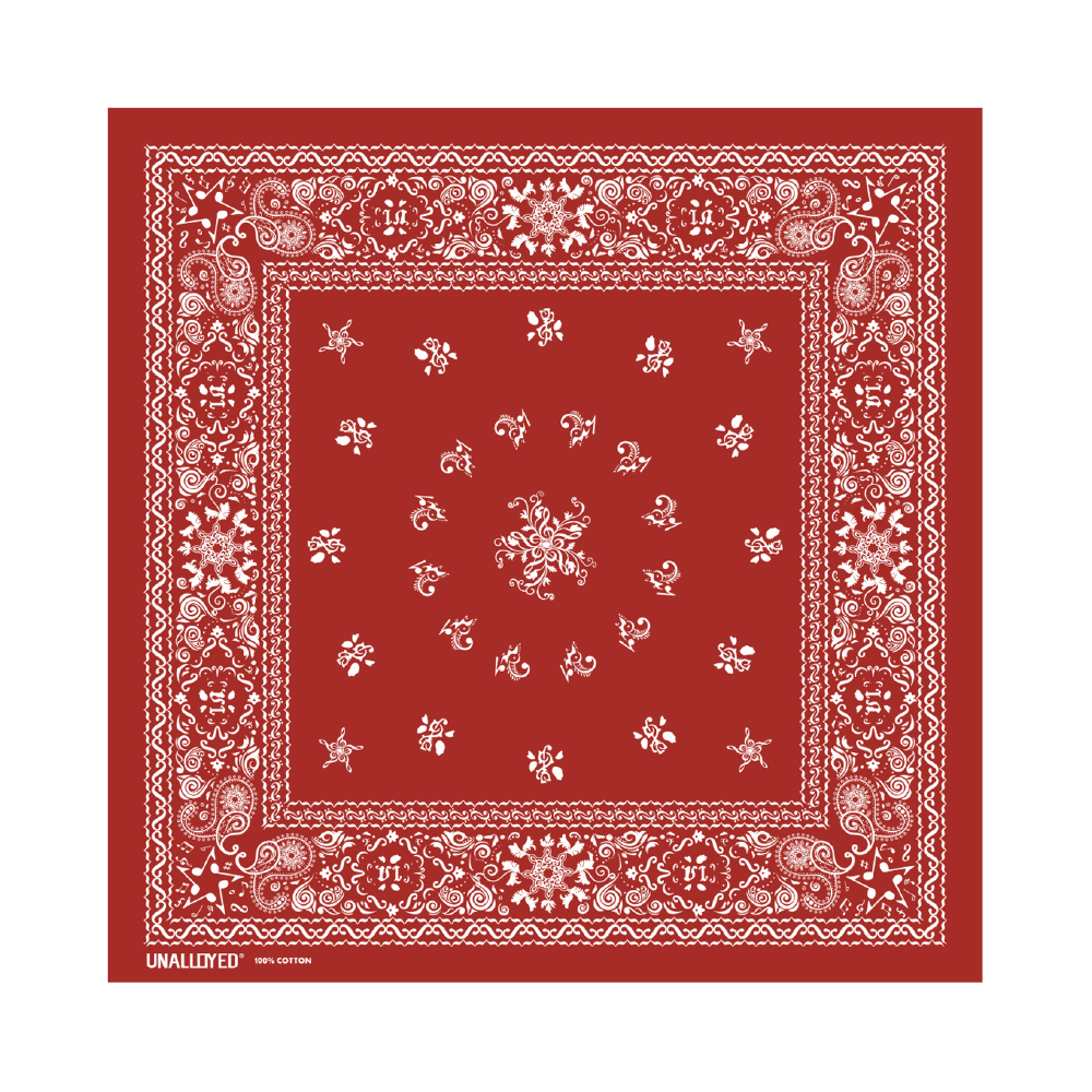 [BTS 뷔, 스트레이키즈 한, 노제 착용] NOTE PAISLEY BANDANA / RED