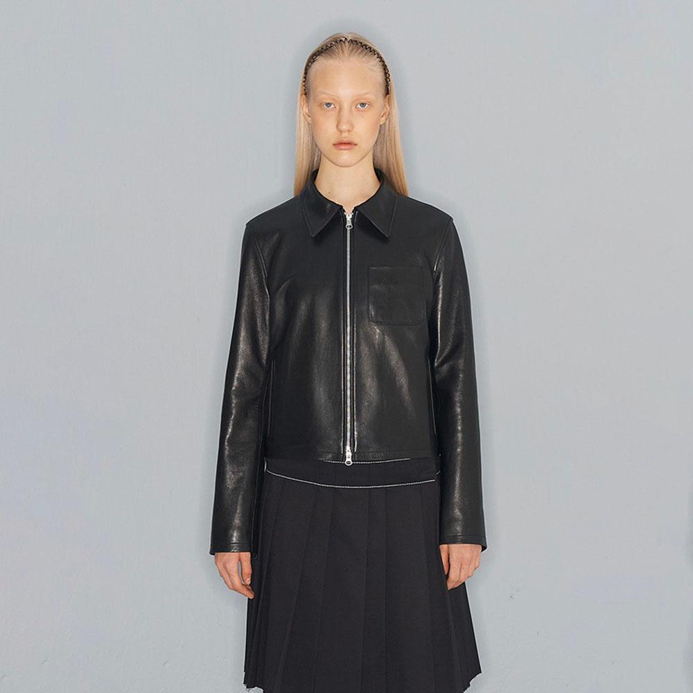 CLASSIC LEATHER ZIP JACKET (BLACK)