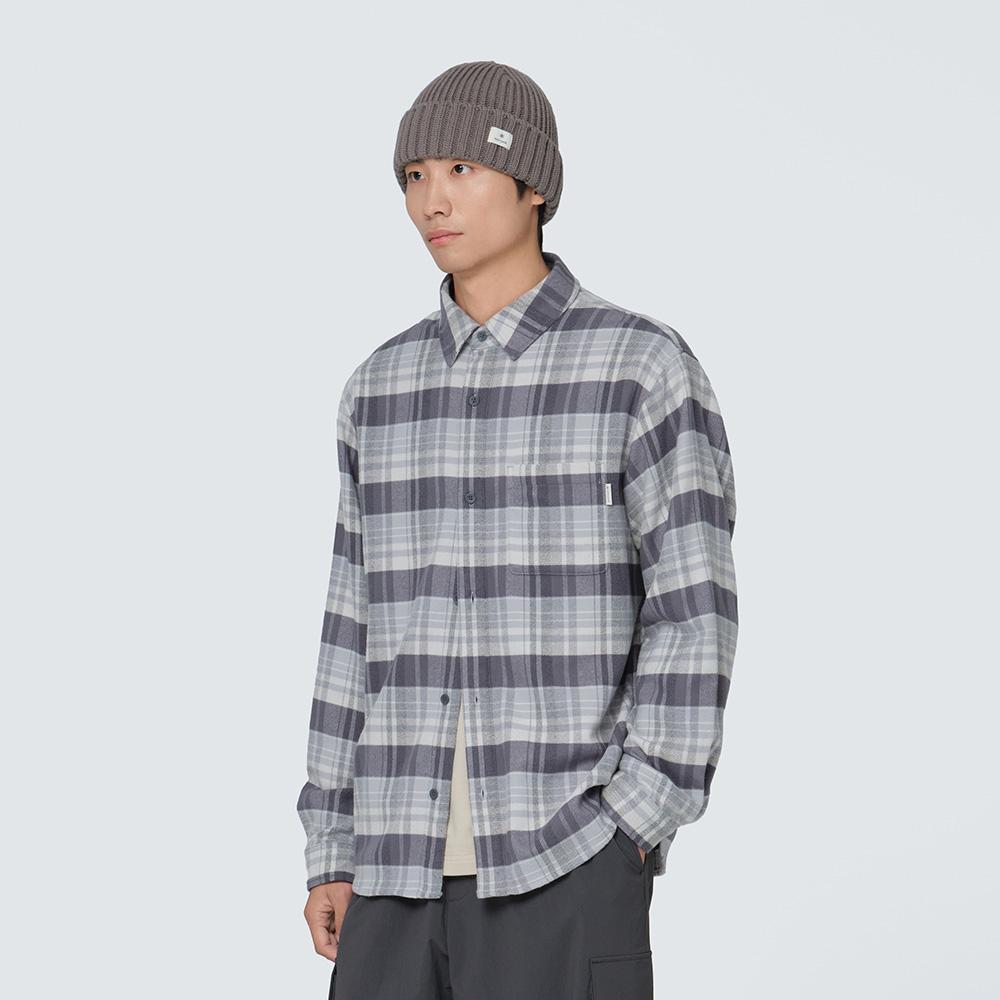 리사이클 체크 셔츠 Dark Gray (S24FMFSH02)