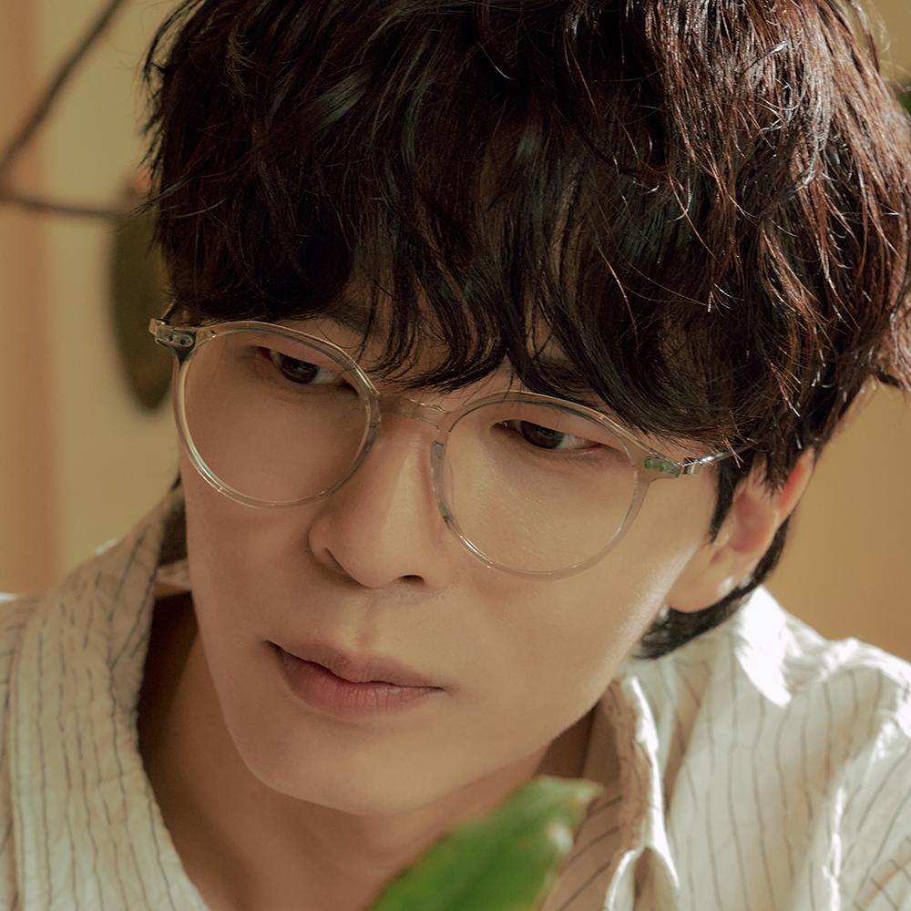 AL7402 1010G HD ACETATE 초경량 고밀도 아세테이트 투명 그레이 안경테_블루라이트 렌즈 선택