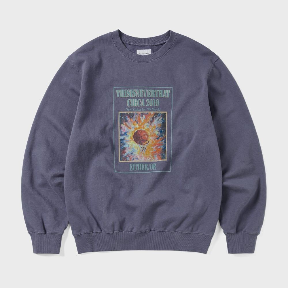 Basketball Hoop Crewneck Violet