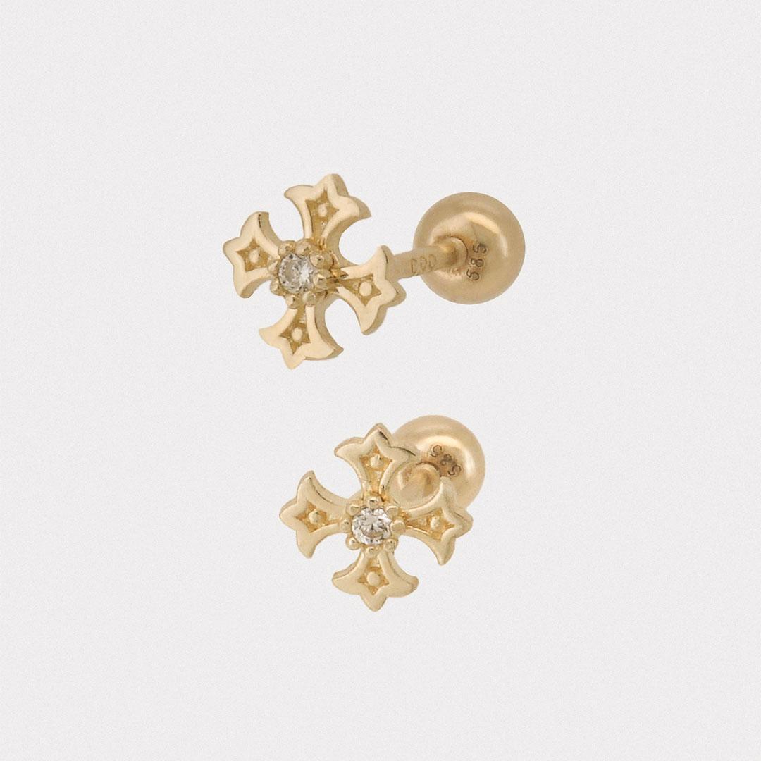 14k CH chrom cubic piercing