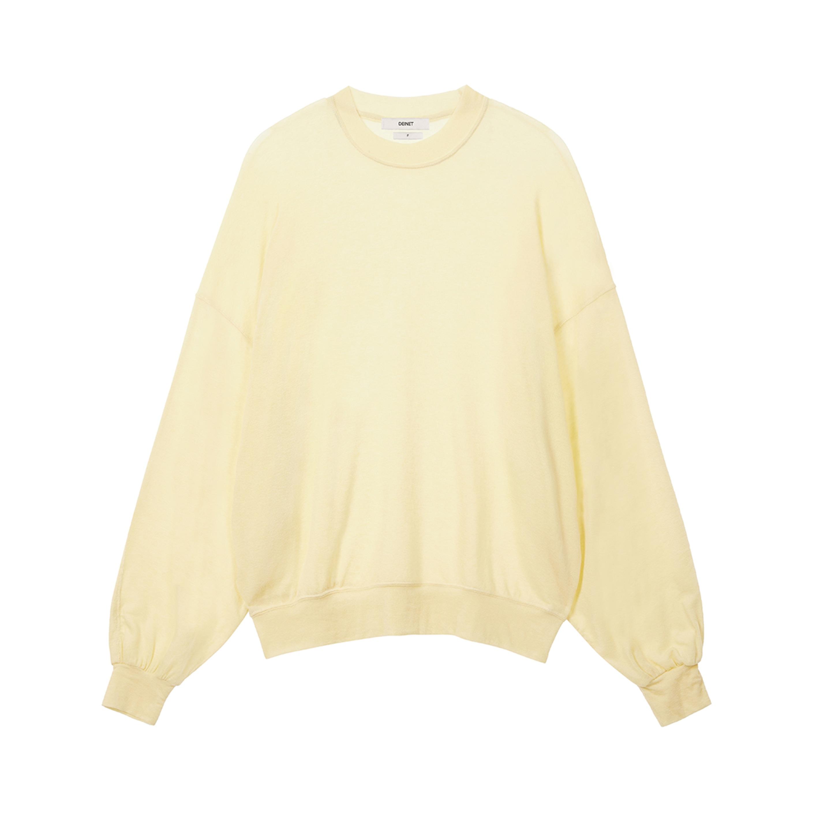 SOFT OVERFIT SWEAT SHIRTS IN LIGHT YELLOW