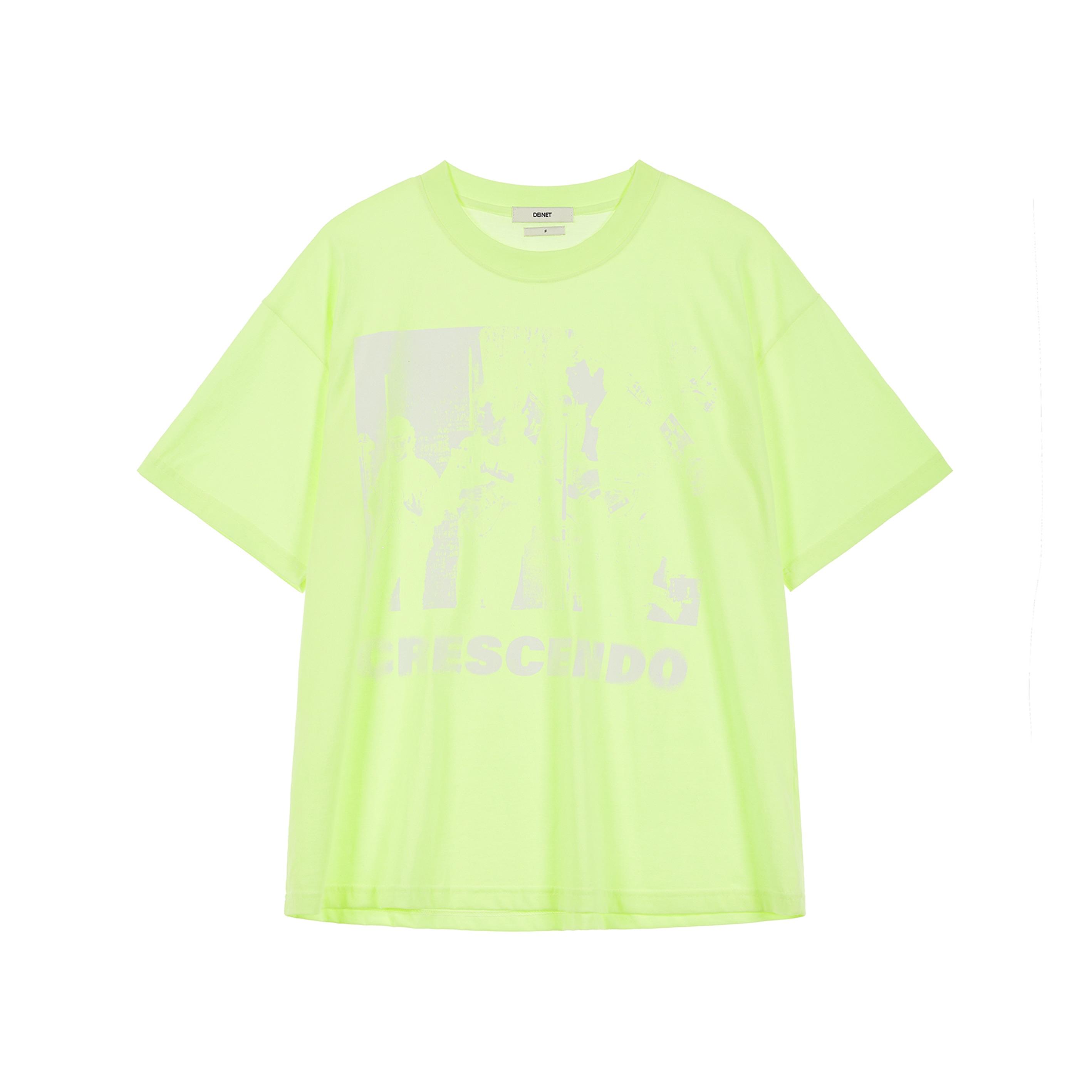 CRESCENDO GRAPHICS T-SHIRT IN NEO GREEN