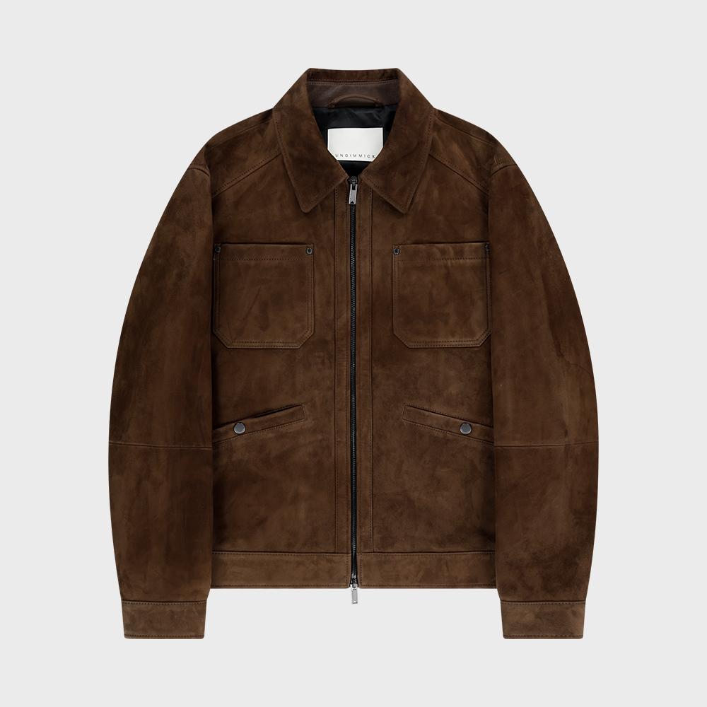 Desert Suede Trucker Jacket / Goat Skin (Brown)