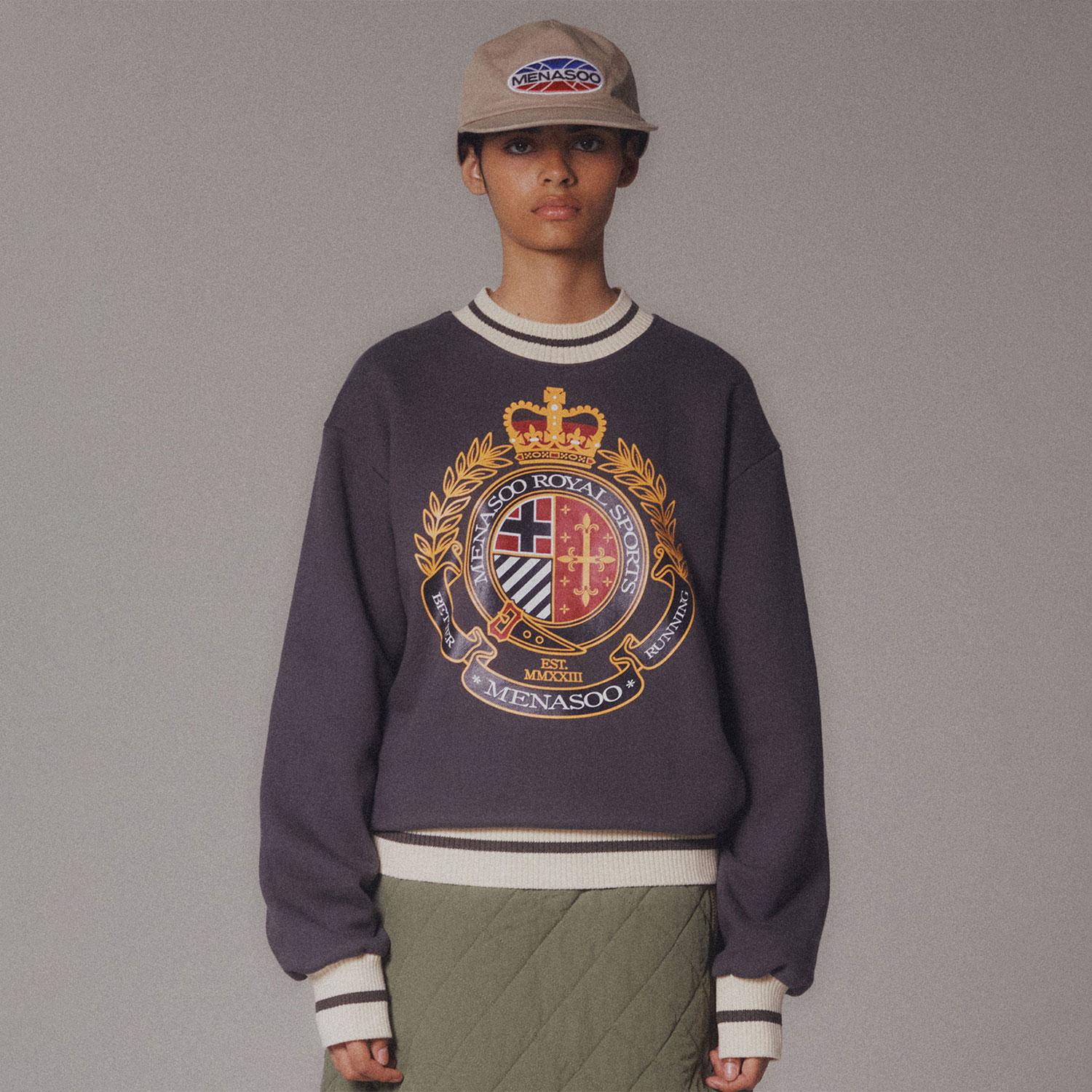 Menasoo Heritage Heavy Sweatshirt_Charcoal_기모원단