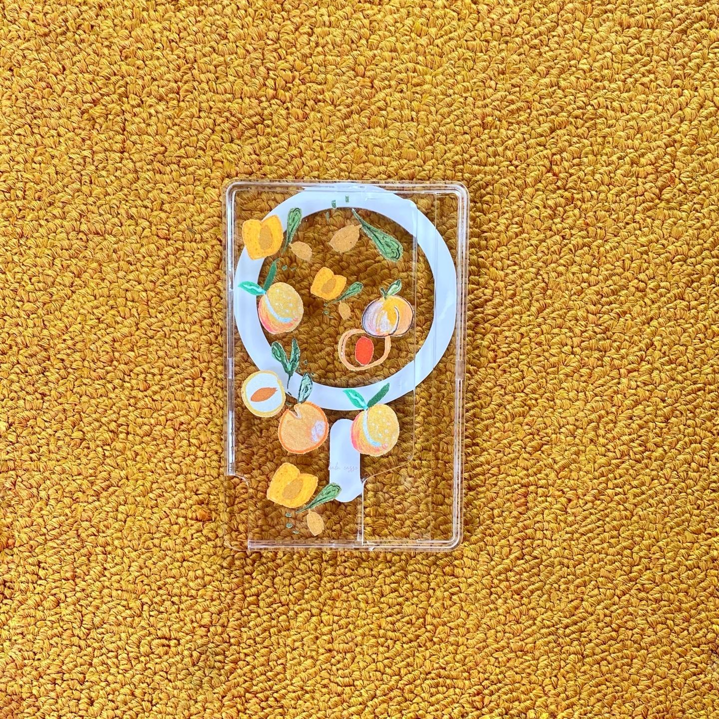 [MagSafe]Peach Apricot Clear Card Pocket