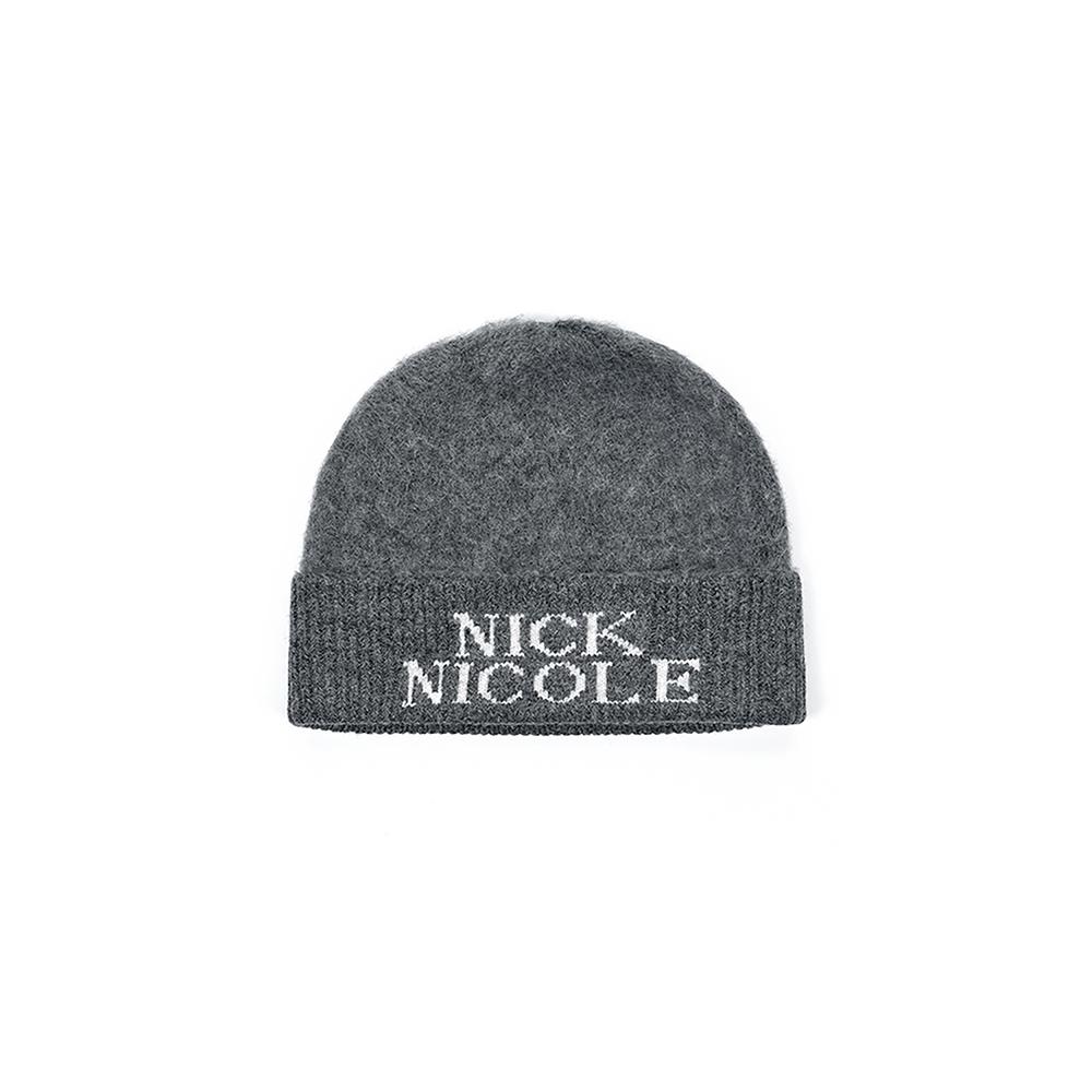 NICOLE MIXED JAQUARD BEANIE_GRAY