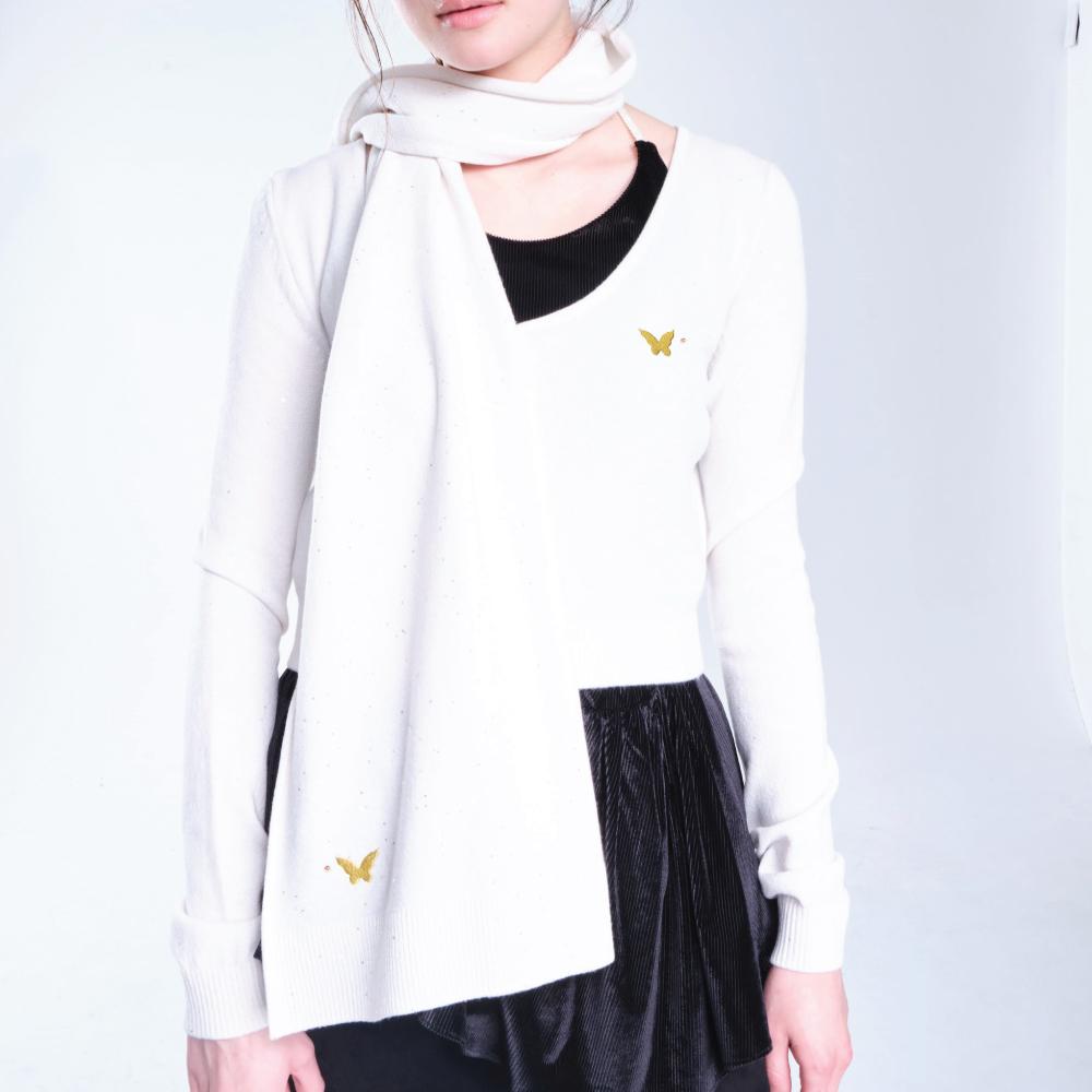 Navi Twinkle Muffler_White