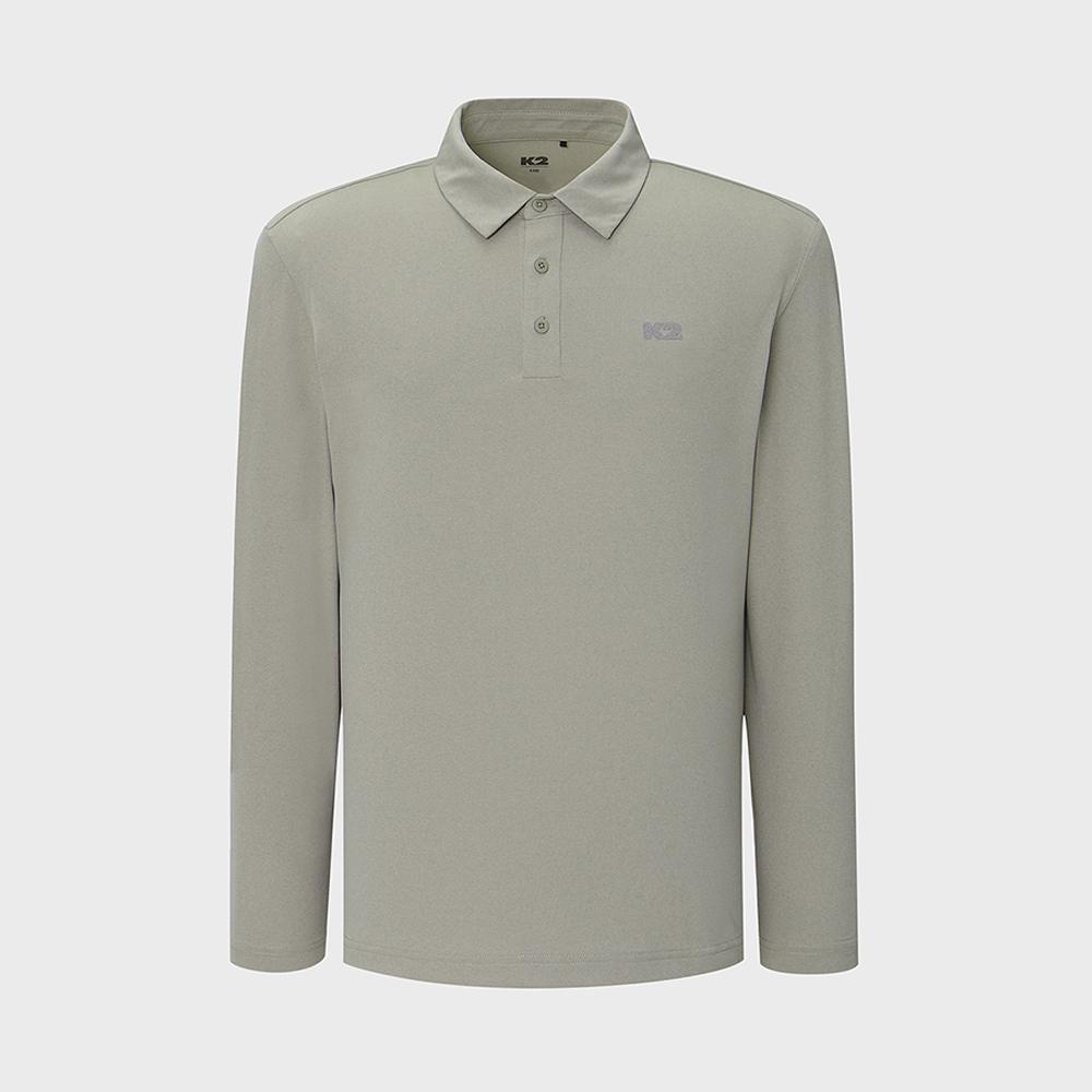 BOOST_긴팔 네츄럴 스트레치 폴로 티셔츠_D/GRAYISH BEIGE_KMP25281JS