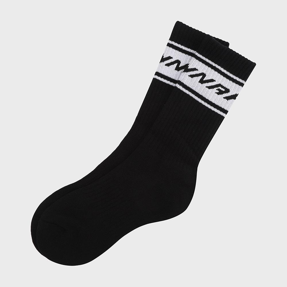 스포츠 빅레터링 크루삭스_Black YUA25S12Z1