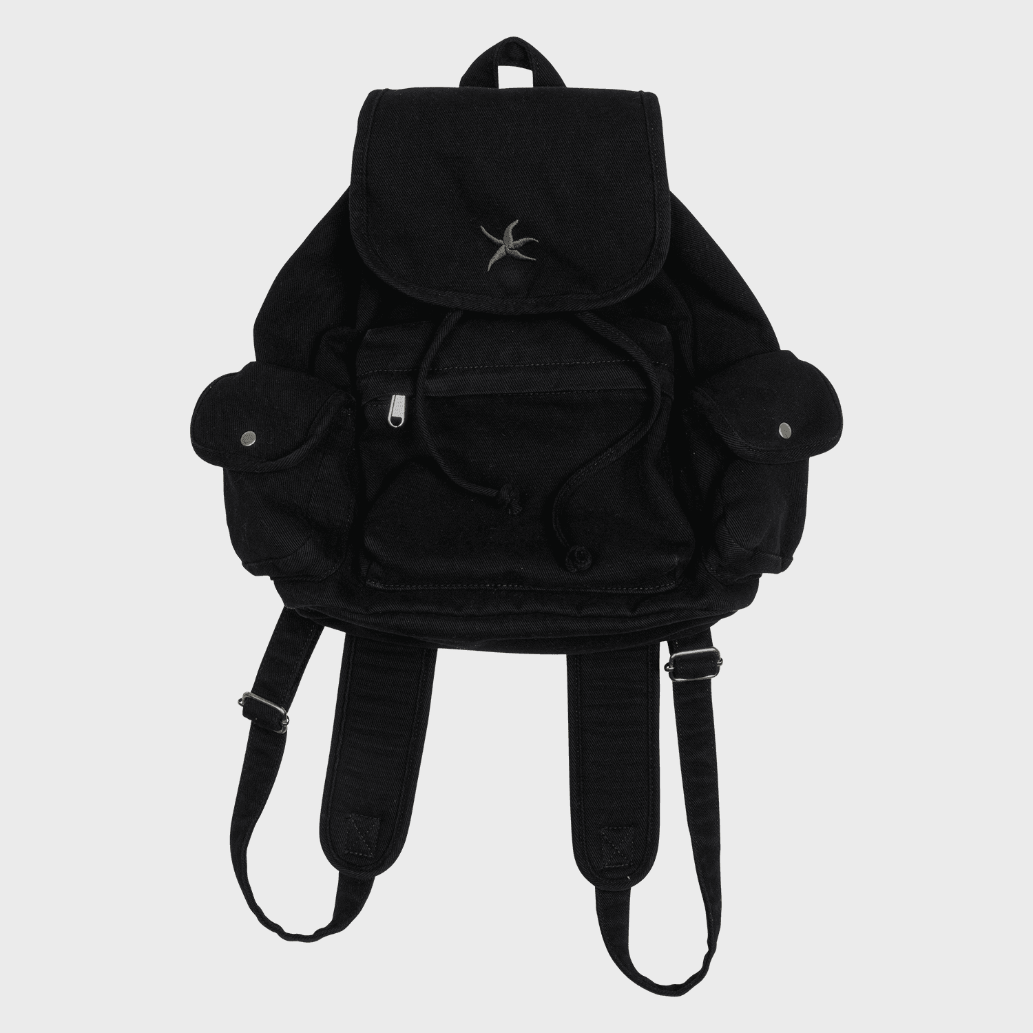 TCM starfish denim backpack (black)