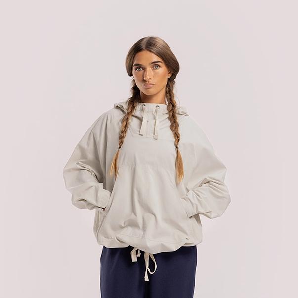 Out pocket hoodie anorak (Unisex)_Grey