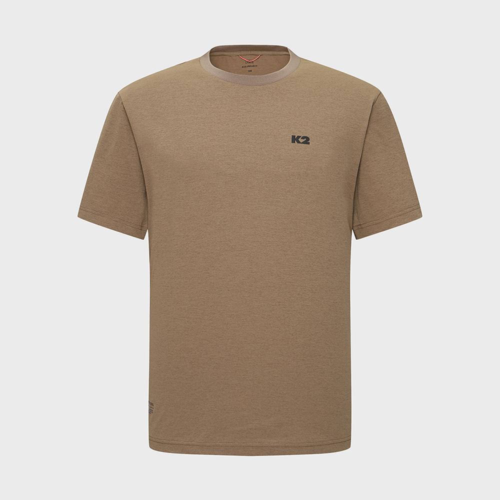 KTR 빅로고 반팔 라운드 티셔츠 _HUNTER BEIGE_KMM25210HB