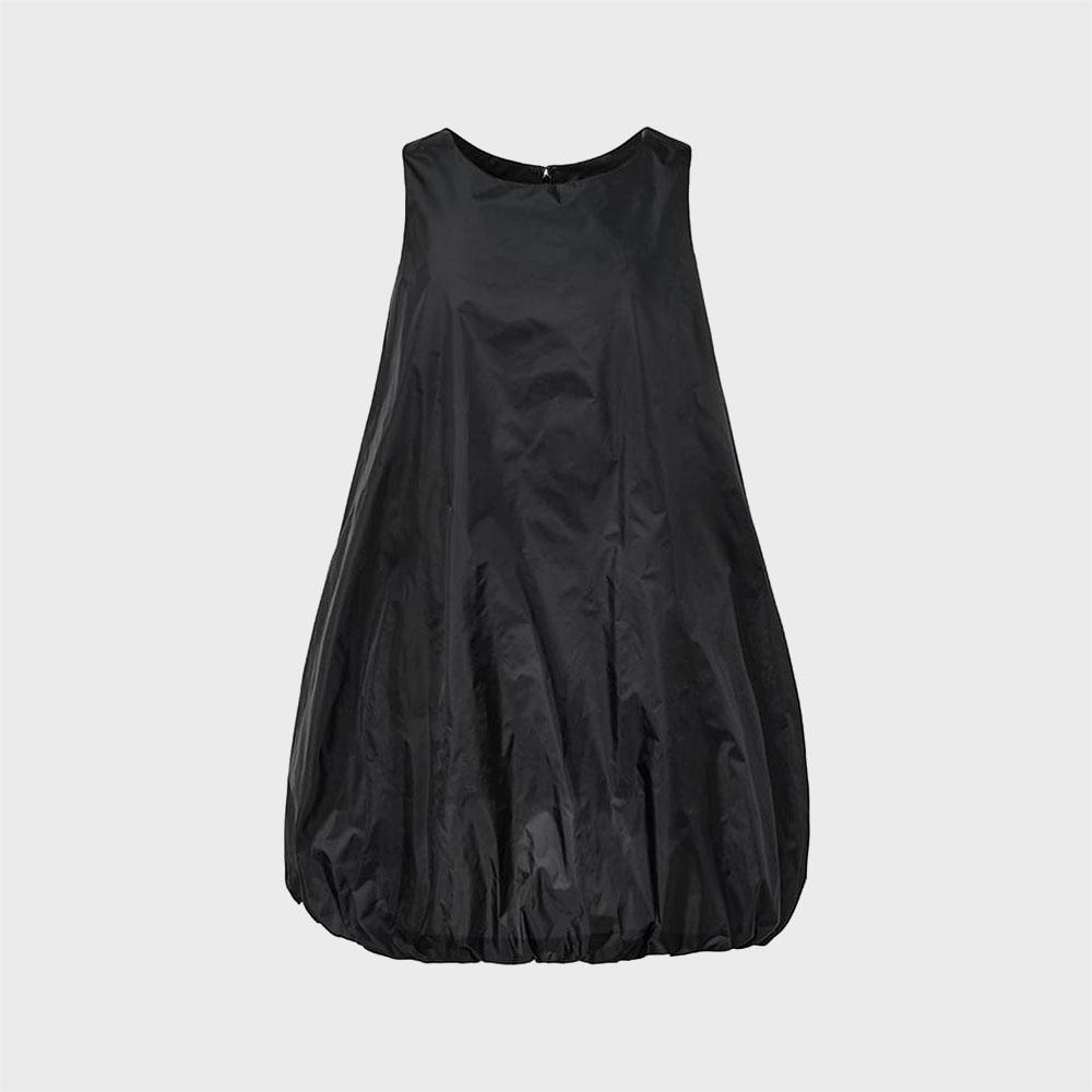 NYLON VOLUME MINI DRESS (BLACK)