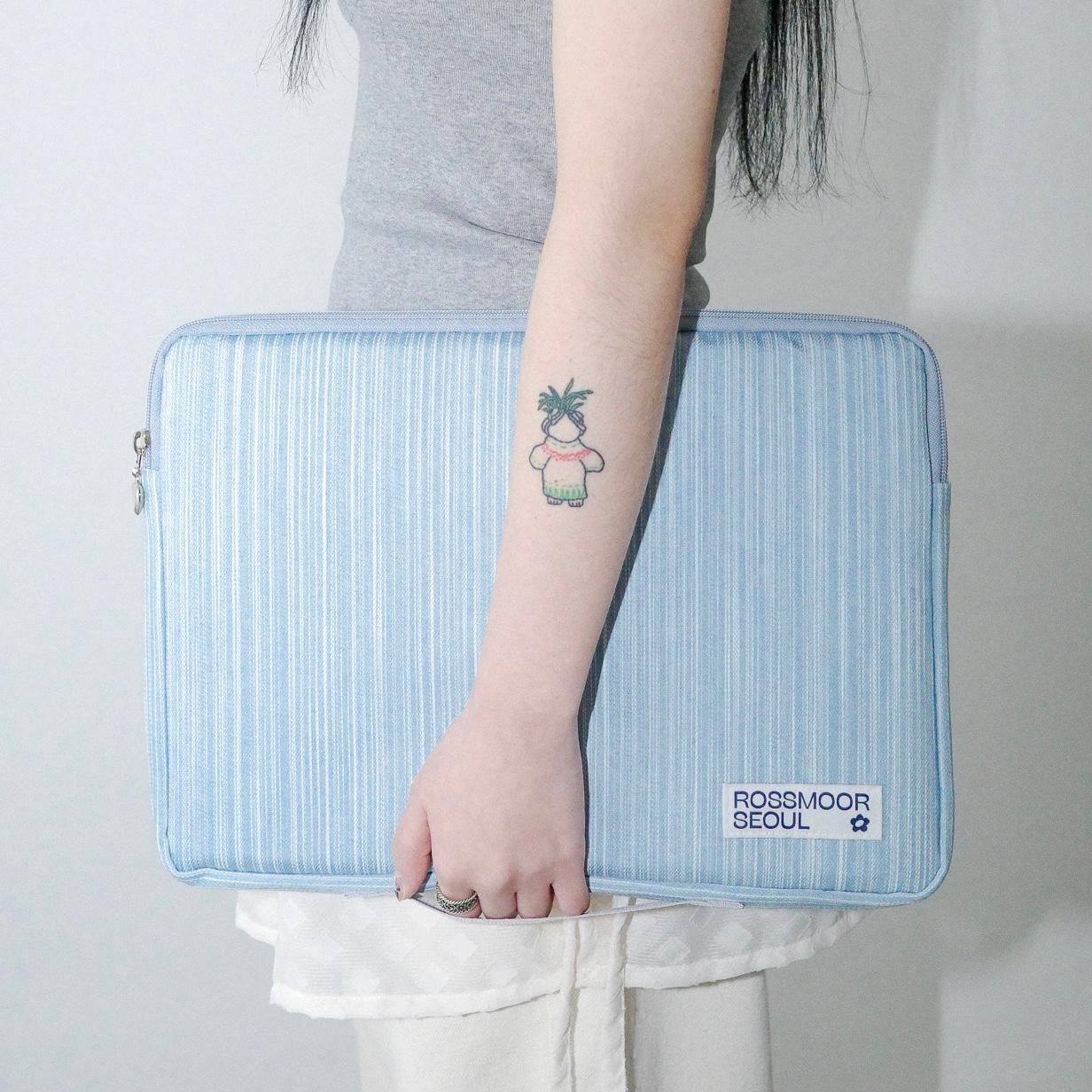 [4차 재입고]Light blue denim laptop pouch _ 2 sizes