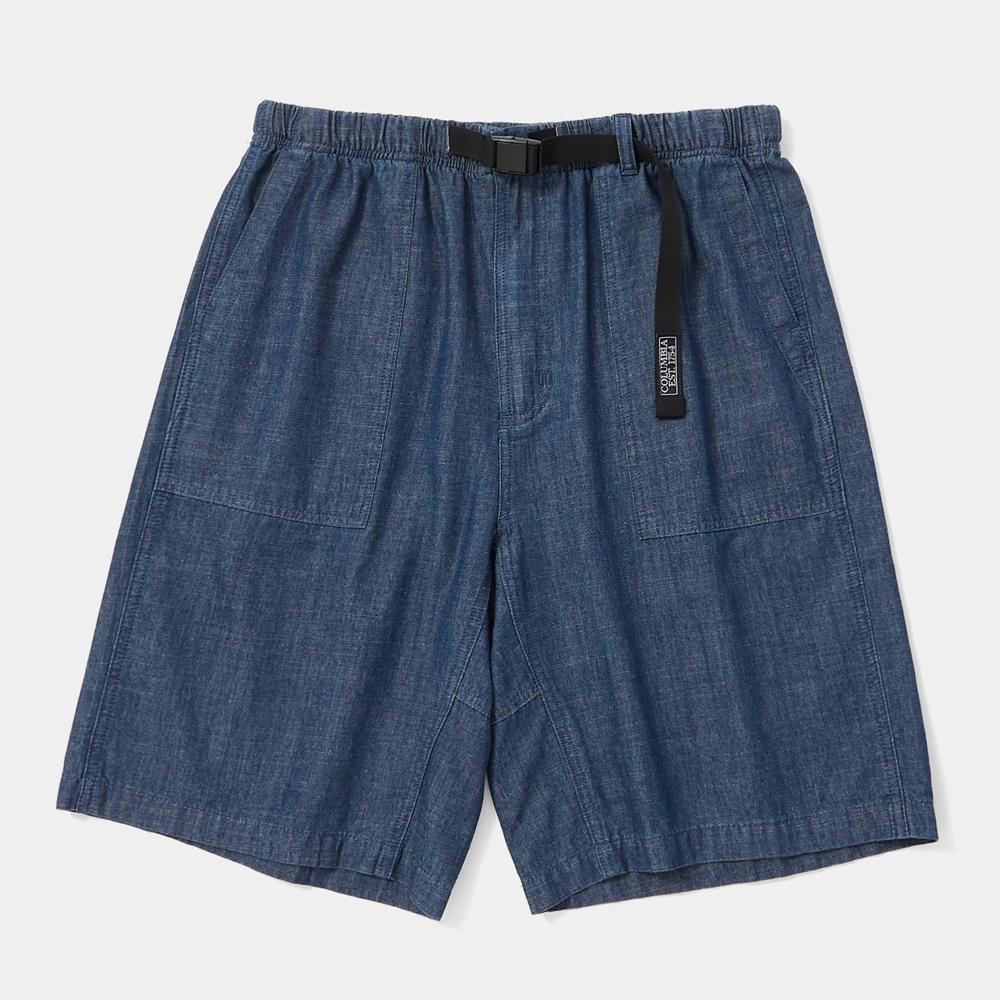 COLUMBIA TRAJAN LABEL BELTED DENIM SHORTS PANTS 미드나잇데님