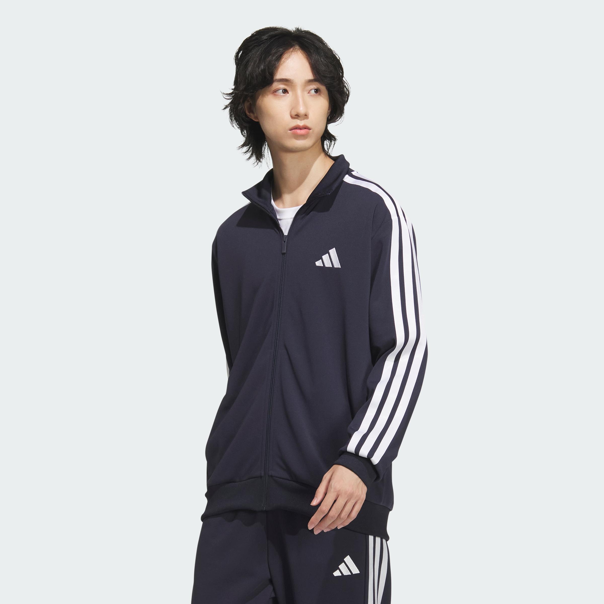 3S 레귤러 핏 더블니트 트랙 재킷 JV6978