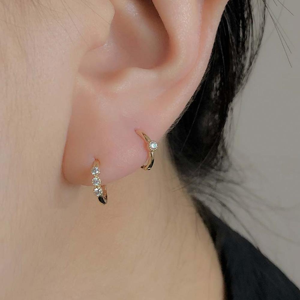 14k gold 일랑 원터치 귀걸이